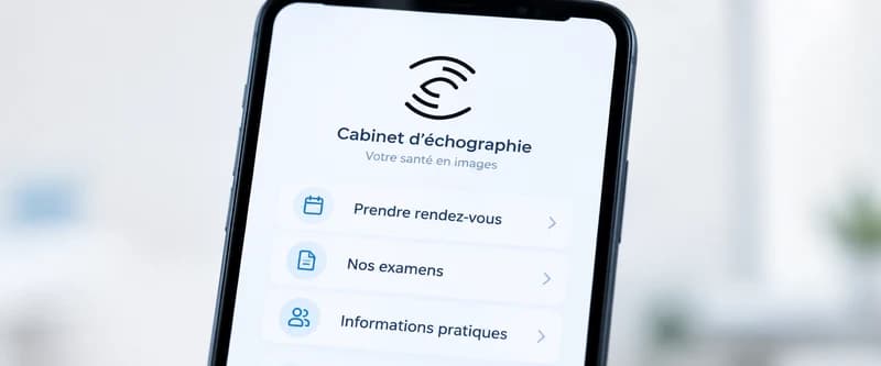 Email de rappel de rendez-vous d'échographie sur smartphone