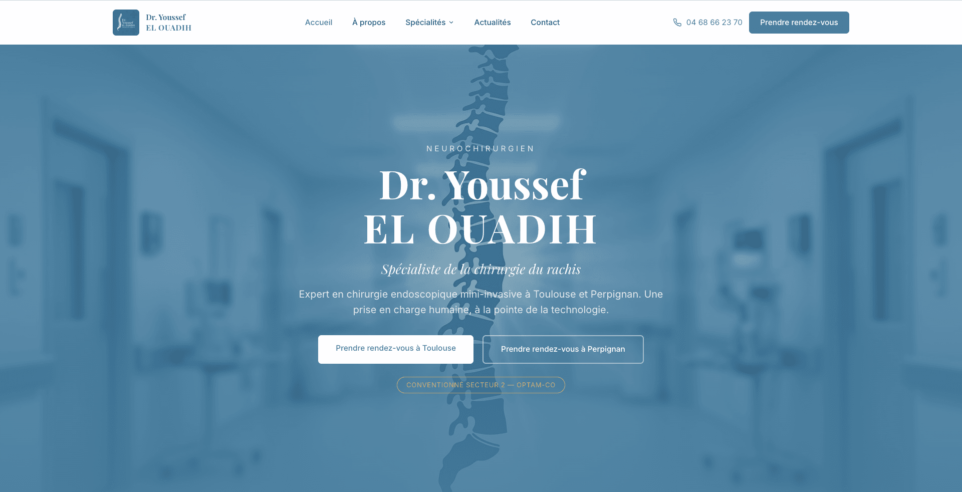 Site web du Dr Youssef EL OUADIH, neurochirurgien à Toulouse et Perpignan