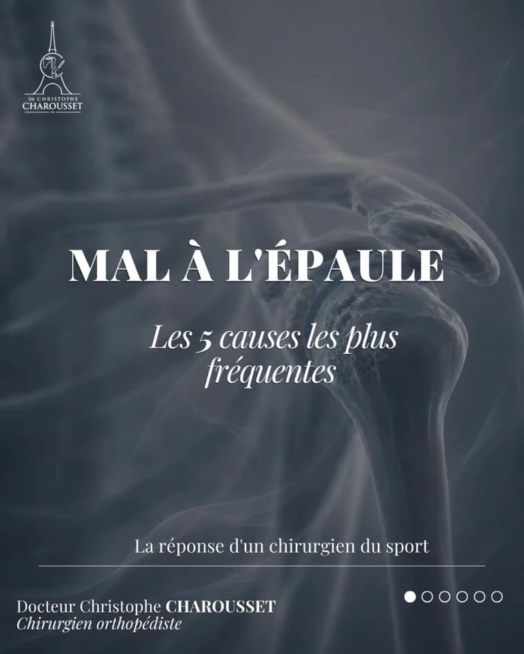 Carrousel conseil : « Mal à l'épaule, les 5 causes les plus fréquentes »